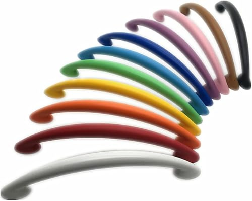 Molinter Möbelgriffe Schrankgriff Bogengriff Zinklegierung Schubladengriff Handgriff für Bücherschrank Kleiderschrank Schublade (Loch Distanz: 128mm, Rot)