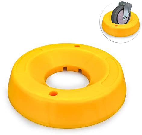 HOXWELL Durable Wheel Dock for Trailer Tongue Jack, Heavy Duty Wheel Dock for Cargo Camper RV Boat Roller Stopper, Caster Chock Easy to Store and Transport (1 Pack)