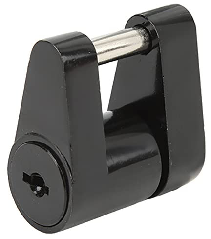 Bloqueo del Acoplador del Enganche del Remolque, Bloqueo del Acoplador del Enganche del Remolque Antirrobo de Aleación Zine de 1/4 Pulgadas Negro con 2 Llaves para Remolque RV