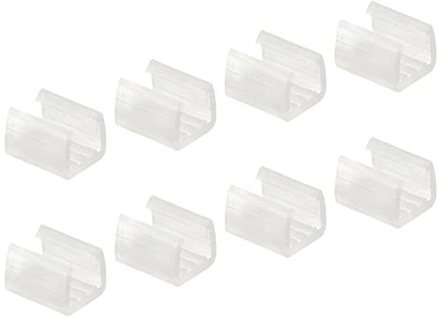 sourcing map LED-Neon-Klemmen, Befestigung von Klemmen, 8mm, Silikon, flexibel, 50 Stück