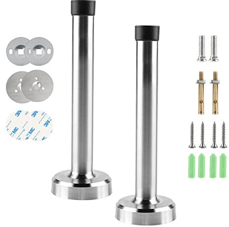 SWAWIS 2 Stück Wandtürstopper Türstopper Wand Türstopper Wandmontage 15cm Türanschlag Stopper Edelstahl Türpuffer Door Stopper Tür Stopper Türstopper Wand Selbstklebend