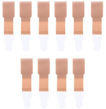 jojomis Zehenspreizer-Schienen, Zehenbandage, gegen Zehen, für Nagelpilz, 10,5 x 2,5 cm, 10 Stück