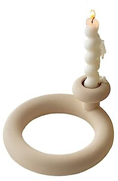 HEXEH Kerzenhalterhalter Einfache Stil Keramik Kerzenhalter Dekor Wohnzimmer Esstisch Teelicht Leuchter Duft Kerze Stehen Desktop Ornament Kandelaber (Color : C)
