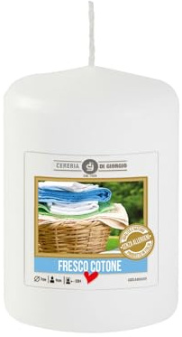 Candela profumata ai Fiori di Cotone Ø 7 cm h. 10 cm - Senza allergeni