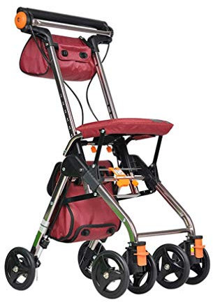 NATWEE Walker, tragbare Gehhilfen mit 4 Rädern, faltbar, Drive Rollator Walker mit Sitz, Medical Rolling Walker Double Brake System, für das Gehen von Senioren It's so Kind of You