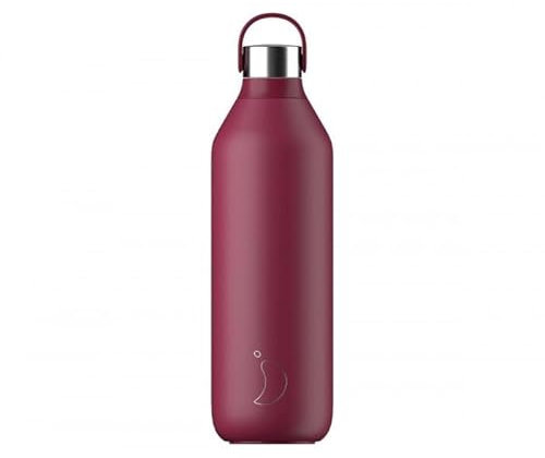 Chillys Serie 2 Plum 500 ml Flasche aus Edelstahl, BPA-frei, wiederverwendbar.