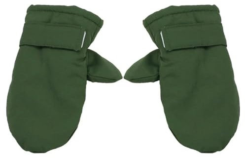 Kind Handschuhe Fleece Verdicken Winter Warme Handschuhe Kinder Handguard Volle Fingerhandschuhe-Grüne Größe M