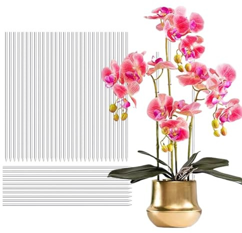 30 Stück 40,6 cm Pflanzenstecker Acryl Pflanzenstecker Gartenstecker Orchideenpfähle Klar Pflanzstäbe Pflanzenstützpfähle für Innen- und Außenpflanzen
