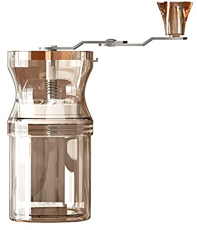 Home Espresso Grinder Manivela Molinillo De Café PequeñO Molinillo De Café En Grano Mini Molinillo De Mano PortáTil Lavable (Negro, Color Primario Transparente)