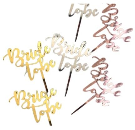 Generisch Cake Topper, Bride to Be, Cake, Muffin, Cupcake Topper, 3 Colours, Rose, Gold, Silver, Wedding, Bridal Shower, Engagement, Acrylic, 7.5 x 15 cm, 1 Piece