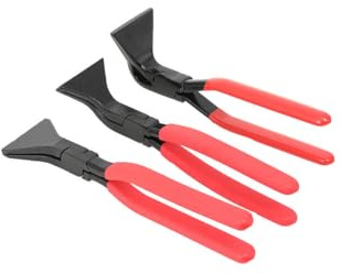 ATEdata Abkantzange Biegezange Falzzange Blechzange gerade 0° abgewinkelt | gebogen 90° 45° Länge 28 cm Dachdecker/Klempner Zange Satz, 3-tlg