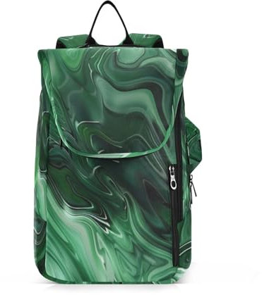 Amooorous Tennisrucksack für Erwachsene, wasserdicht, poliert, grün, hohe Auflösung, Reißverschluss, Tennistasche, Turnbeutel für Damen, Herren, Jugendliche