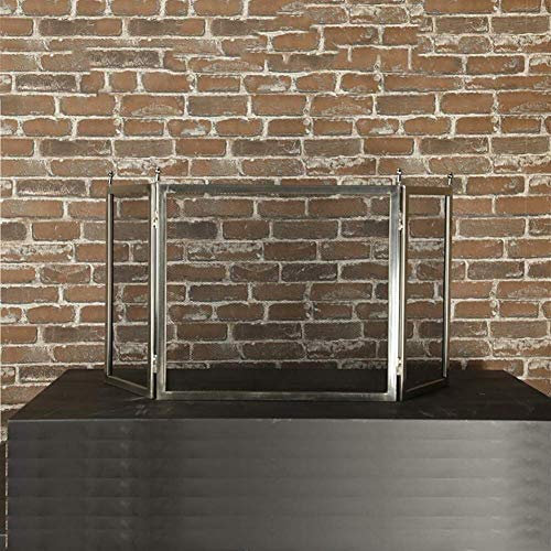 AITEKODVG Funkenschutz für Kamine, 3 Paneele, Schmiedeeisen-Kaminschutz, Heim-Wohnzimmer-Metalldekor-Netz, Funkenschutz-Abdeckung für Kaminzubehör, 20 x 41 Zoll
