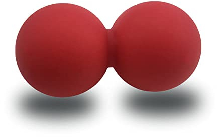 Plantar Fasciitis Relief Silicone Yoga Peanut Massage Ball Fascia Ball Relieve Relax Muscles Fitness Massage Double Ball Exercise Ball(Red)