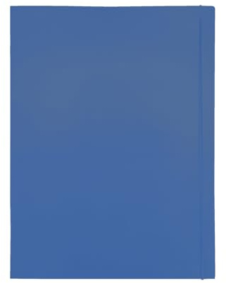 Idena 20173 - Sammelmappe A3 in Blau, Dokumentenmappe aus robuster Pappe, Postmappe mit Innenklappen und Gummizugverschluss