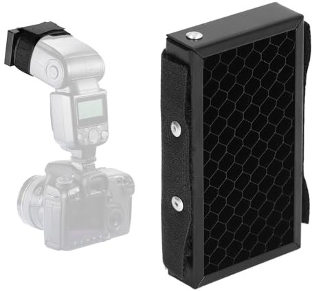 Flash Honeycomb Grid Spot Filter, Honeycomb Grid Camera Flash Accessory 50 Degree Portable Honeycomb Diffuser for Camera Top Flash