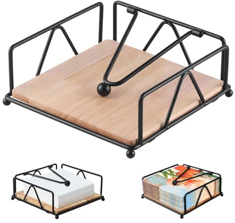 Portatovaglioli da Tavola in Legno Vintage con Braccio Appesantito - Porta Tovaglioli da Parasole, da Tavola di Carta per Cucina