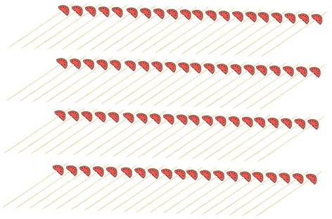 Toddmomy 100pièces Décoration De à Fruits Brochettes Bambou Tiges à Gâteau Décoratives Bâtonnets De Bambou Décoratifs