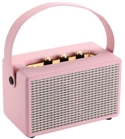 Yominerr Haut-Parleurs Bluetooth Vintage sans Portables Professionnels avec Lecteur de Carte USB, en Bois, PU, pour et L'Extérieur