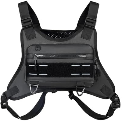 Zymoplas Adjustable Shoulder Strap West Slope Chest Pack for Men Fishermen and Runners Chest Bags to Essentials Handy While