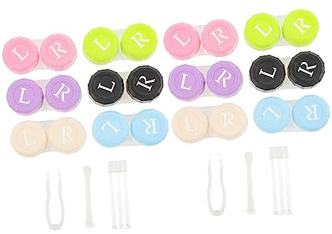 HONITANO Boîte de Rangement pour Lentilles de Contact Portable Étui Compact et Durable pour Lentilles Kit de Voyage pour Homme et Femme Lot de Boîtes
