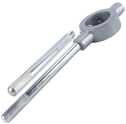 Durlo Chiave a bussola per filiera tonda M24-M27 / 55 mm, portafiliera in lega di zinco per filettatura e riparazione