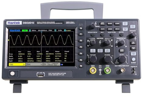 ZJchao DSO2D15 Oscilloscope Numérique 150 MHz Bande Passante 150 MHz Bande Passante 150 MHz Bande Passante Ana-log 150 MHz avec 7 Pouces TFT LCD 2CH 1CH Canaux 1Gsa/s Taux (Prise UE)