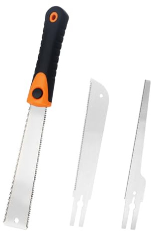 3-in-1 Hand Saw Set, Portable Pad Saw with Interchangeable Blades, Ergonomic Small Wood Saw for Plasterboard Wood Cutting & DIY Woodworking