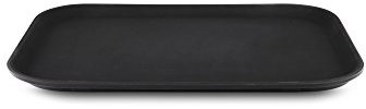 Tuffgrip Bandeja de Plástico Antideslizante para Alimentos, Negra, 40x30cm
