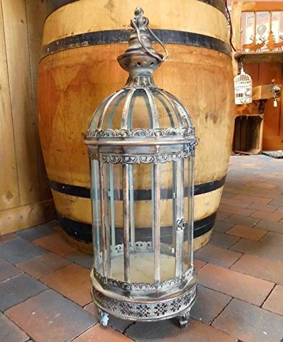 Unbekannt Grosse Laterne STANDLATERNE 65cm H. Orient ANTIK Nostalgie Stil Metall WINDLICHT WO-1051gr