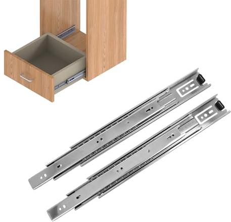 Amig - Set di 2 guide scorrevoli metalliche mod. 35 in acciaio zincato per cassetti di mobili, cassetti o armadi, estrazione totale, resistenza di carico: 30 kg/coppia, Dimensioni: 700 x 45 mm