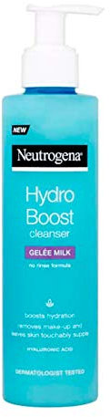 Neutrogena Aloe Vera, Hydro Boost Gelée Milk Cleanser, For Visibly Clean Skin, Face Wash Formulated with Hyaluronic Acid, 200 ml (Pack of 1)
