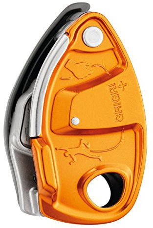 Petzl Erwachsene Sicherungsgerät GRIGRI, orange, 8,9 - 10,5 mm, D13A AG