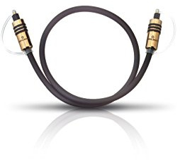 Oehlbach Hyper Profi Opto 50 - Erstklassiges optisches Digitalkabel mit Toslink-Steckern - Metallstecker, hohe Übertragungsrate - 0,50 m - schwarz