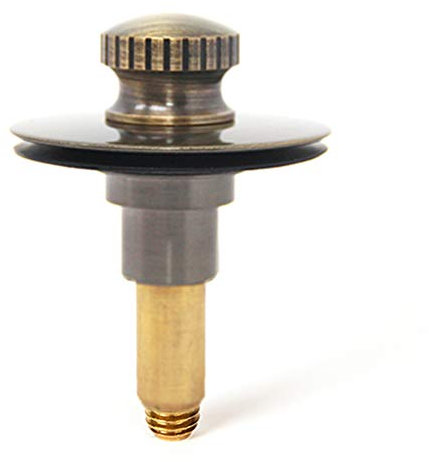 TubSTRAIN Universal Lift n Lock (Push Pull) Bath Tub/Bathtub Drain Stopper includes 3/8 and 5/16 Fittings with Hair Catchers/Strainers (3 Nos) to Eliminate Drain Clogs;Antique Brass; PF0956-AB-LL-S