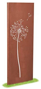 prima terra Deko- und Sichtschutzelement Edelrost Pusteblume H=158cm B=60cm