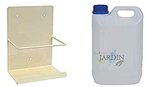 Pack bidón garrafa de plástico para condensados diez litros + Soporte pared