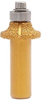Galvanisierter Diamant-Stein-Marmor-Schleifkanten-Frässtift, 1,27 cm (1/2 Zoll) Schaft, Holzbearbeitungsfräser für Marmor Granit (1 Stück, 06)