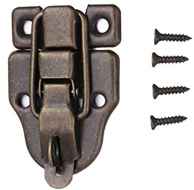 Healifty 6 piezas pestillos de caja de joyería antigua cierre de candado de aleación cerrojo de cerrojo para maletas cajón caja de madera resistente con cerradura de bronce