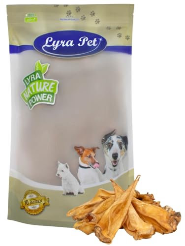 Lyra Pet® 100 Rinderohren ca. 3 kg Leckerli 3000 g Hundefutter wie Pansen Kausnack Ohren