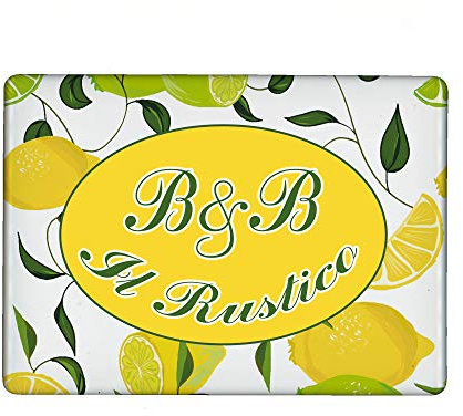 CreaTu Numero civico in Ceramica - Limoni - Personalizzato, Made in Italy (10 x 15 cm)