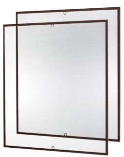 empasa Insektenschutz Fliegengitter Fenster START Set Fliegenschutz | Alurahmen Mückengitter als Selbstbausatz in 120 x 140 cm, verschiedene Sets und Farben, Farbe:braun, Ausführung:2er Set
