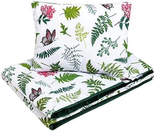 Bellochi Multifunktional Baby Decke Set - Doppelseitig Baby Bettwäsche 75x100 cm und Kissen 30x40cm - aus 100% Baumwolle - Nature