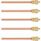 Greluma 5 Pezzi Valvola di Accesso al Servizio 1/4'' SAE x 1/4'' OD x 4'' STEM Core AC Refrigerazione