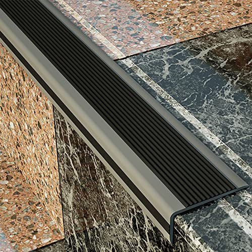 PVC Winkelprofil Kunststoff Treppenkantenprofil Kantenschutz Selbstklebend, Elastischer Kantenschutz - Eckenschutz, Vinyl Bodenleisten Für Treppen, Breite 2,5 X 5 Cm/0,98 X 1,96 Zoll ( Color : Black g