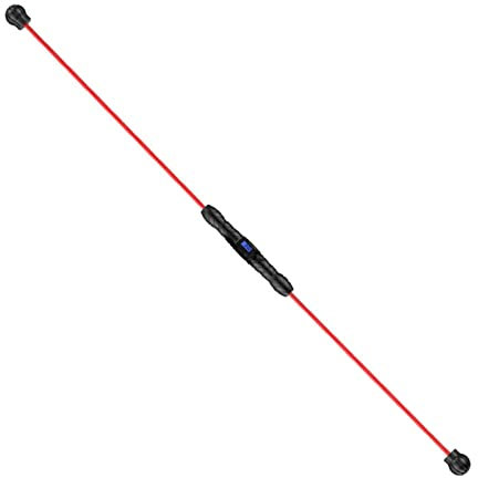 UPQRSG Elastische Fitnessstange, Glasfaser, Elastisch, Robust, Langlebig, Körperklinge, Muskeltraining, Ergonomische Gewichtsstangen für Übungen mit Glasfaser, für Zuhause(Zusammenklappbares Rot)