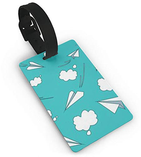 Gepäckanhänger aus Papier mit Cartoon-Motiv, Flugzeugwolken, Etikett, Kreuzfahrt-Instrument, Tasche, Kofferanhänger