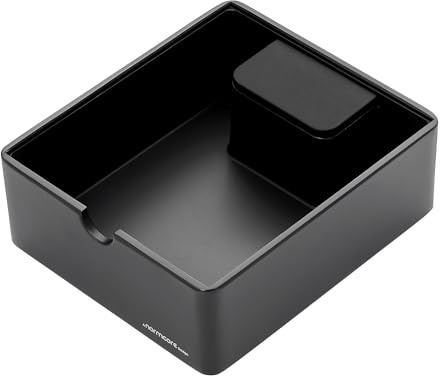 Normcore Kompakte Espresso-Klopfbox, Metall-Kaffeeklopfbox, robuste Knockbox, eloxiertes Aluminium, Espresso-Zubehör für Kaffeesatz, Schwarz