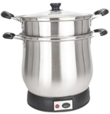 Folpus Suppentopf aus Edelstahl, Simmertopf, 7 l, großer Dampftopf mit bequemem Griff, Schmortopf für Eintöpfe, Nudeln, Klebreis, Mahlzeiten, Suppen