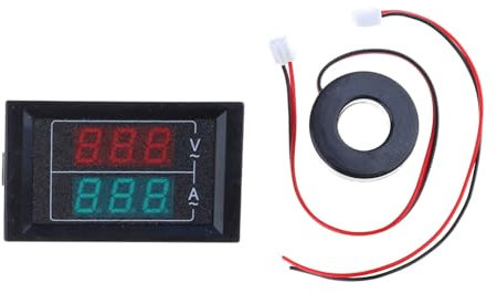 NOLOWY Volt Meter, Pannello amperometro voltmetro digitale 500V 100A,Multimetro LED 2in1, Misuratori tester amperaggi a 2 fili